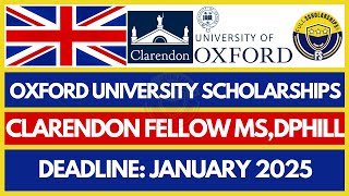 Clarendon Scholarships 2025 at Oxford University Fully Funded Masters DPhill Apply Free Online Now [upl. by Virgina]