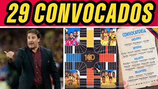 ¡CONVOCATORIA OFICIAL DE LA SELECCIÓN COLOMBIA PARA LA DOBLE FECHA DE ELIMINATORIAS [upl. by Yekcor]