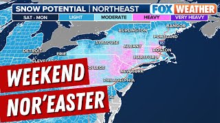 Biggest Snowstorm In Nearly 2 Years A Noreaster Targets East Coast I95 Corridor [upl. by Akkim]