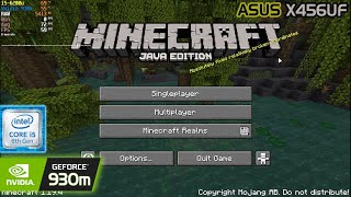 Minecraft 1194  Asus X456U Intel i56200u  Nvidia 930m Lowspec [upl. by Jameson763]