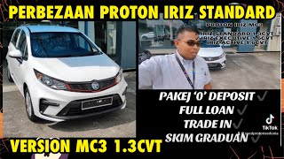 PERBEZAAN PROTON IRIZ STANDARD MC3 13CVT [upl. by Llener]