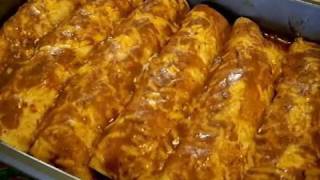 Real Beef Enchiladas Spanish Rice Refried Beans [upl. by Sig]