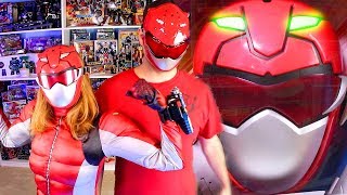 Beast Morphers Red Ranger Training Set amp Power Rangers Halloween Costume Review [upl. by Aynotan156]