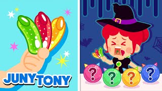 Colorful Halloween Desserts 🎃🍬｜What Does It Taste Like｜Cartoon｜Kids Songs｜JunyTony [upl. by Foster399]