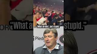 Kirby Smart had harsh words for one of his players celebrating on field after loss cfb georgia [upl. by Oreves]