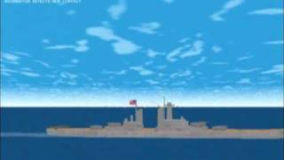 IJN Battleship Yamato Musashi vs US Battleship squadron [upl. by Hnim]