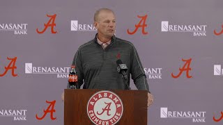 Alabama coach Kalen DeBoer previews LSU [upl. by Rochus]