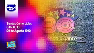 Tandas Comerciales Canal 13 29 de Agosto 1992 [upl. by Smitt]