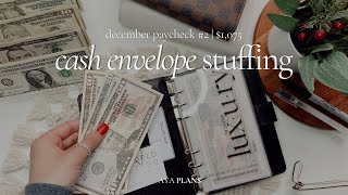 Cash Envelope Stuffing  1075  December Paycheck 2 [upl. by Sianna]