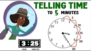 Telling Time to the Nearest 5 Minutes [upl. by Voorhis]