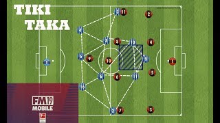 TIKI TAKA FAST GAMEPLAY TACTICS AND FORMATION WITH REAL MADRID ON FOOTBALL MANAGER MOBILE 2019 [upl. by Arenat243]