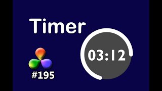 DaVinci Resolve Tutorial How to Create a Timer [upl. by Sirromed]