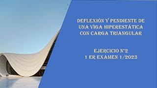 Deflexión máxima de una estructura hiperestática  2do ejercicio  1er Examen 12023 [upl. by Castra11]