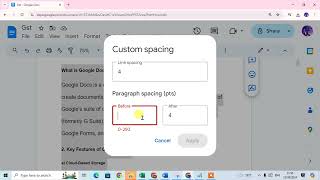 How To Change Line Spacing In Google Docs [upl. by Esej]