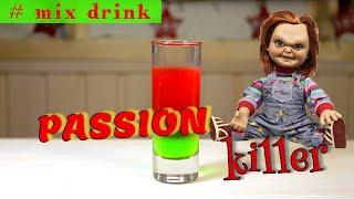 Passion Killer cocktail shot  Убийца Страсти коктейль шот mix drink [upl. by Liddie]