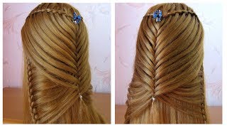 TUTO 🌻 Belle coiffure facile à faire cheveux longs tresse cascade 🌻 Coiffure pour fille [upl. by Cherish399]