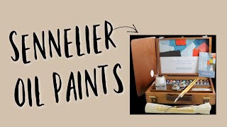 SENNELIER OIL PAINT SET UNBOXING Wooden Box Set [upl. by Alrac284]