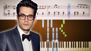 John Mayer  New Light  Piano Tutorial  SHEETS [upl. by Schuman399]