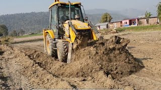 Skillful JCB Backhoe OperatorJCB BackhoeLeveling Ground [upl. by Crockett474]