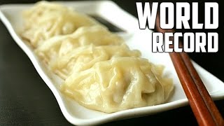 Most Dumplings Eaten in One Minute Guinness World Records [upl. by Tingley577]