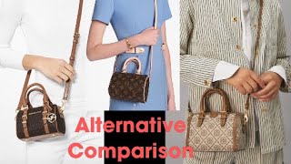 Louis Vuitton Nano Speedy  Tory Burch Mini Barrel  Michael Kors Bedford Legacy Bag Comparison [upl. by Pearse]