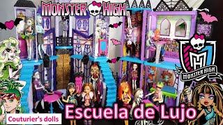 MONSTER HIGH ESCUELA DE LUJO REVIEW en ESPAÑOL PLAYSET DELUXE HIGH SCHOOL [upl. by Ailelc732]