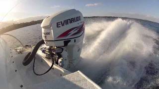 Evinrude Etec 115hp HO  WOT Smooth Water [upl. by Obed]