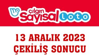 Çılgın Sayısal Loto Çekiliş Sonuçları 13 Aralık 2023 [upl. by Niliak]