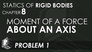 Statics of Rigid Bodies Chapter 8 Moment about an Axis Problem 1 PH [upl. by Erdnaed]