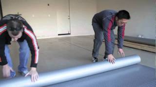 How to Install Garage Flooring Rolls [upl. by Bartko]