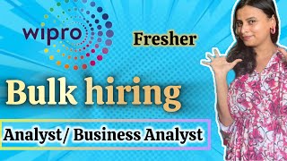 ‼️Wipro is BULK HIRING for DATA ANALYST BUSINESS ANALYST roles  04years exp [upl. by Nodnart]