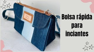 Venha fazer esta bolsa rápida jeans e estilosa [upl. by O'Doneven]