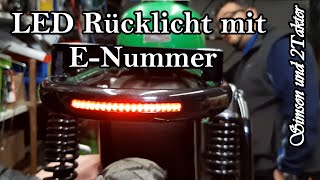 Simson S51 LED Rücklicht Bremslicht mit TÜV für Obergurt Loop [upl. by Meluhs]