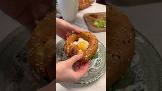 Breakfast bagel🤤😍 valeriesfood short youtubeshorts [upl. by Aneehsor]