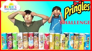 PRINGLES CHALLENGE Potato Chip Flavors Tasting Contest Ryan ToysReview [upl. by Eceeryt843]