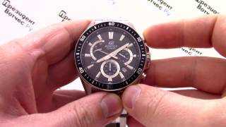 Часы Casio EDIFICE EFR552D1A  Видео обзор от PresidentWatchesRu [upl. by Boyden]