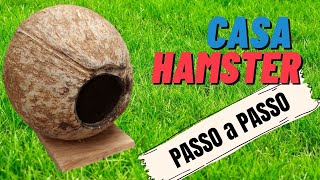 Casa Hamster feita de casca de coco  hamster house made from coconut diy [upl. by Ruscio]