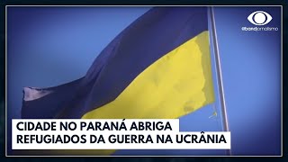 Cidade do Paraná virou lar de refugiados ucranianos  Jornal da Band [upl. by Athey878]