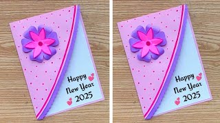 New Year 2025 Greeting Card  Happy New Year Card  Handmade New Year Card 2025 [upl. by Robinia]