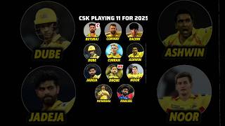 CSK Best Playing 11 For IPL 2025 🔥 [upl. by Nortad]