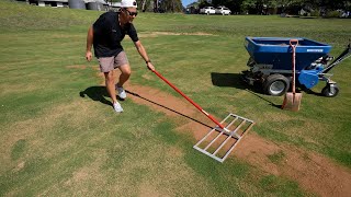 Topdressing and Levelling My Tiftuf Bermuda Lawn [upl. by Ecirehs]