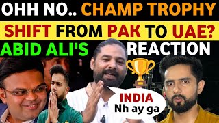 NO CHAMPIONS TROPHY IN PAK😭 ABID ALI REACTION ON INDIAN CRICKET BOARD STANCE PAK MEDIA CRYING [upl. by Millhon]