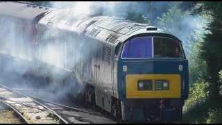 50008 and D1015 Class 52 Western Champion at Haworth at 224pm Sunday 23rd June 2024 [upl. by Hervey]