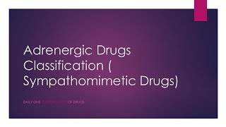 Classification of adrenergic drugs pharmacology druginspector analyticalchemist rrbpharmacist [upl. by Anuska830]