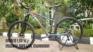 Sepeda Gunung Hybrid UNITED LTD SL7 Review Asli Keren Banget Digabung Fork SR Suntour Epixon [upl. by Mireille]