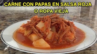 👕 ROPA VIEJA O CARNE CON PAPAS 🥔 [upl. by Hallette]