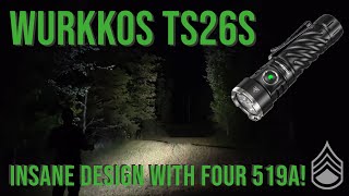 Wurkkos TS26S  Insane Design Four 519As and Simple UI [upl. by Aleunamme]