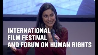 QampA with Julia Bacha – Naila and the Uprising • Forum fifdh18 • vo [upl. by Dorreg]