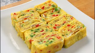 Korean rolled omelette Gyeranmari 계란말이 [upl. by Hashim39]