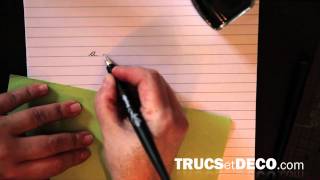 Calligraphie anglaise  Tutoriel par trucsetdecocom [upl. by Meil]